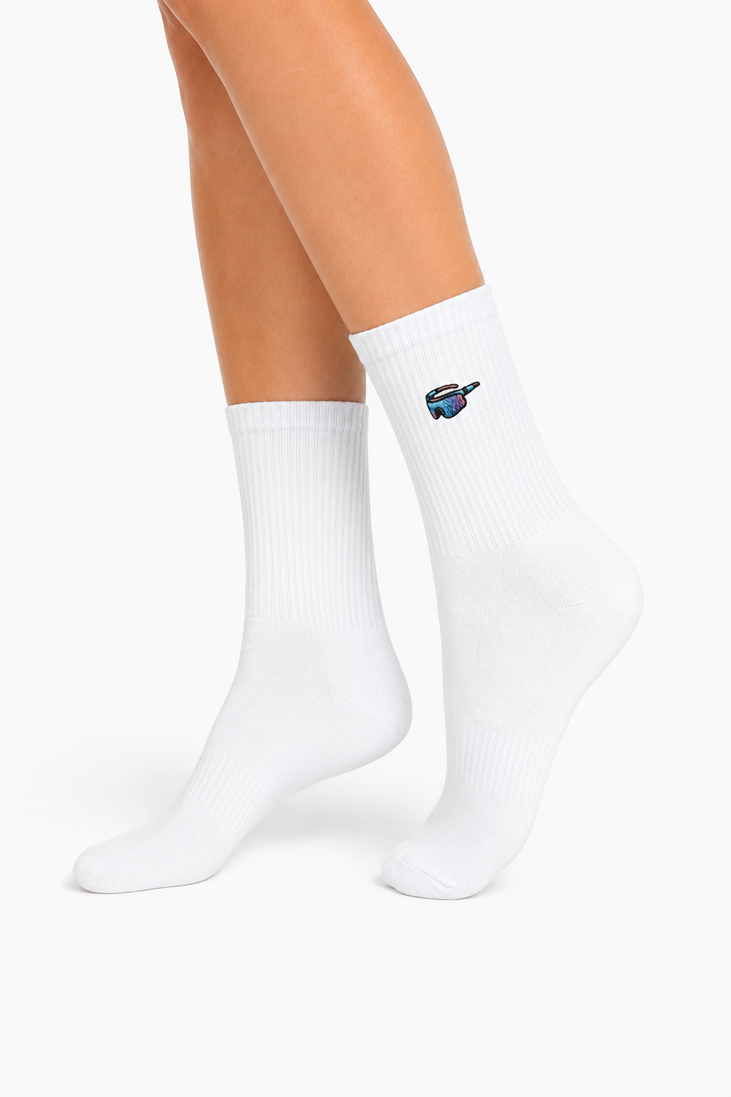 Schnelle Brille Sportsocken am Model