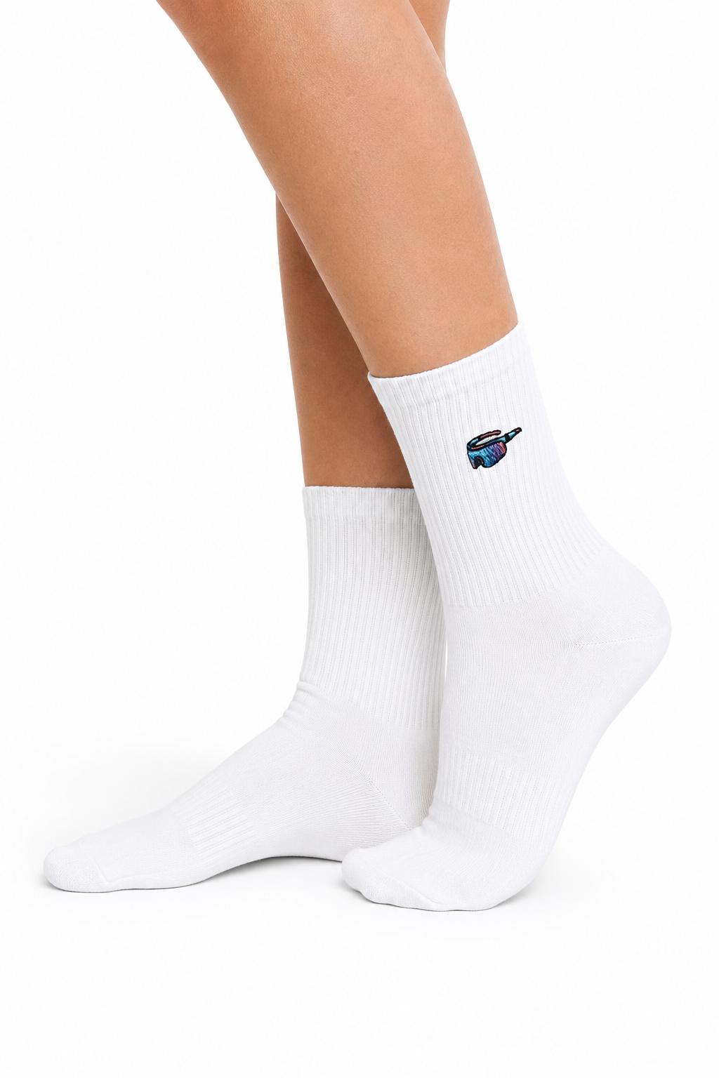 Schnelle Brille Sportsocken am Model