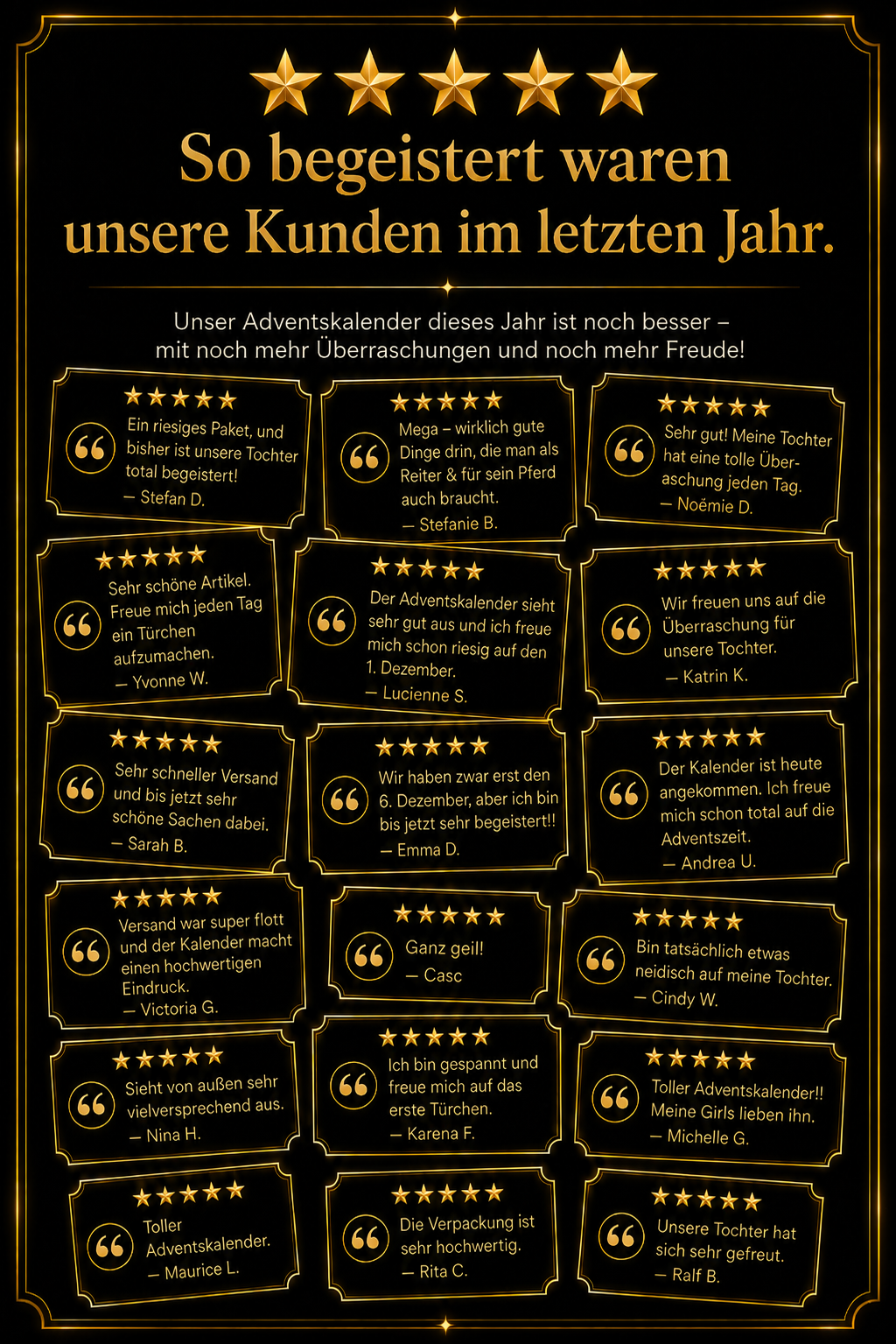Equestrian Adventskalender für Pferd & Reiter 2026 - Navy