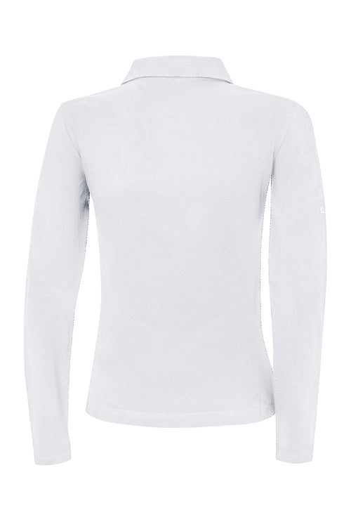 Poloshirt Sandro Hit 2.0 Young Riders Langarm - Weiß