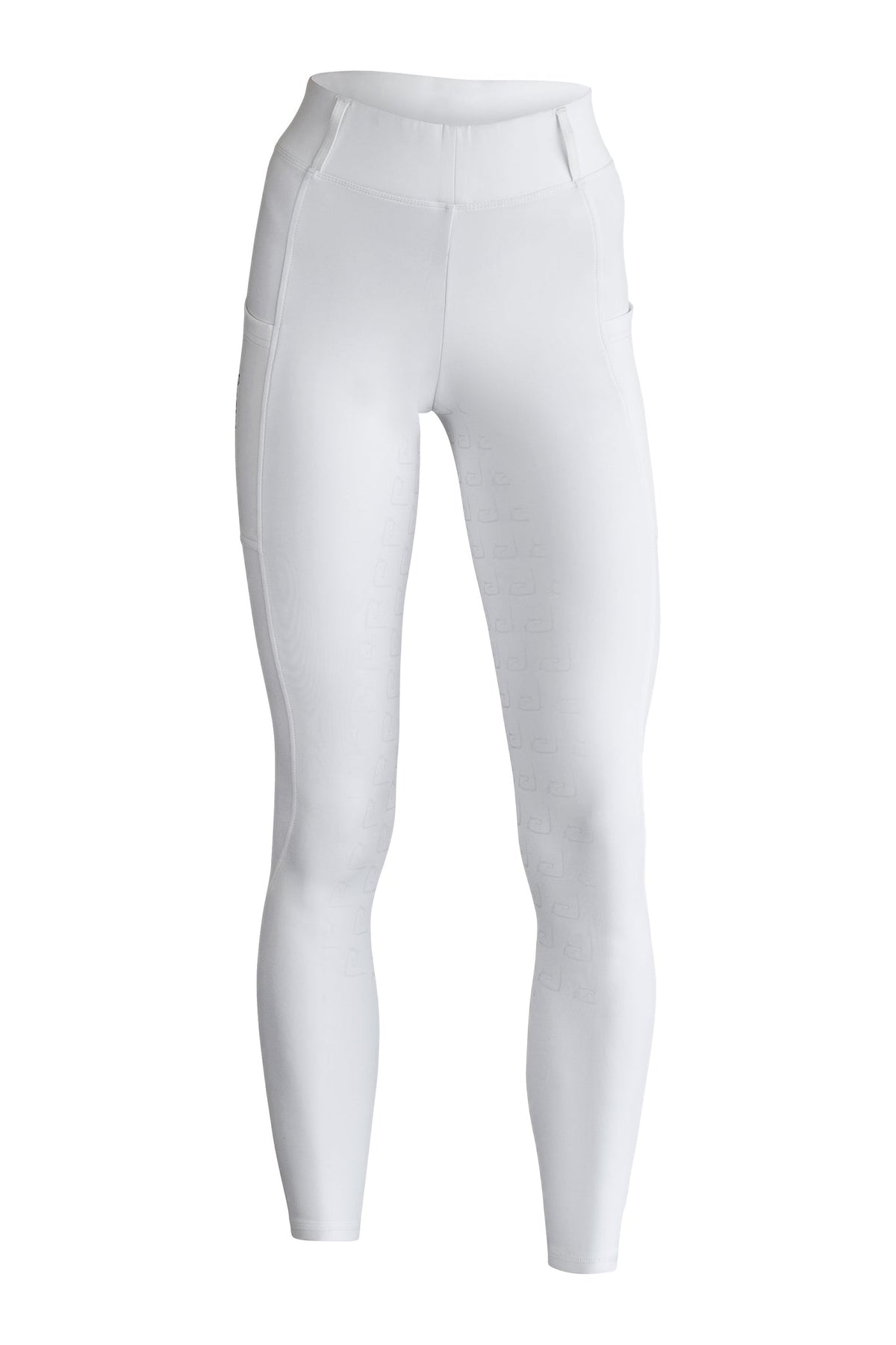 Chacco 2.0 - Competition Riding Leggings Knee Grip - White Compression