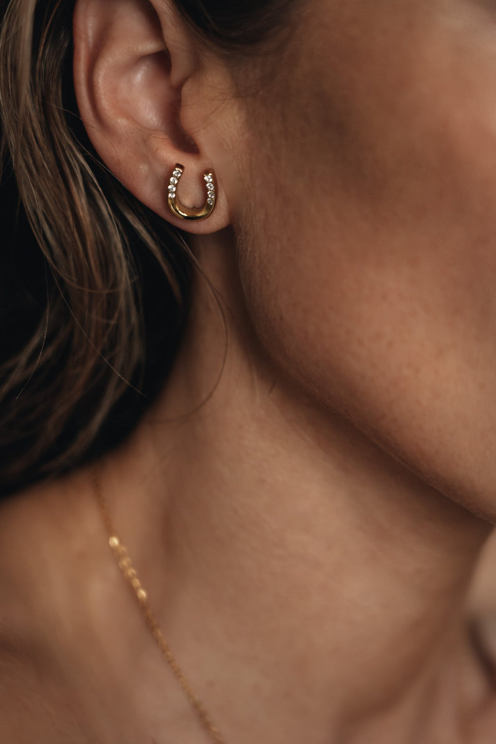Earrings - Horseshoe - Gold