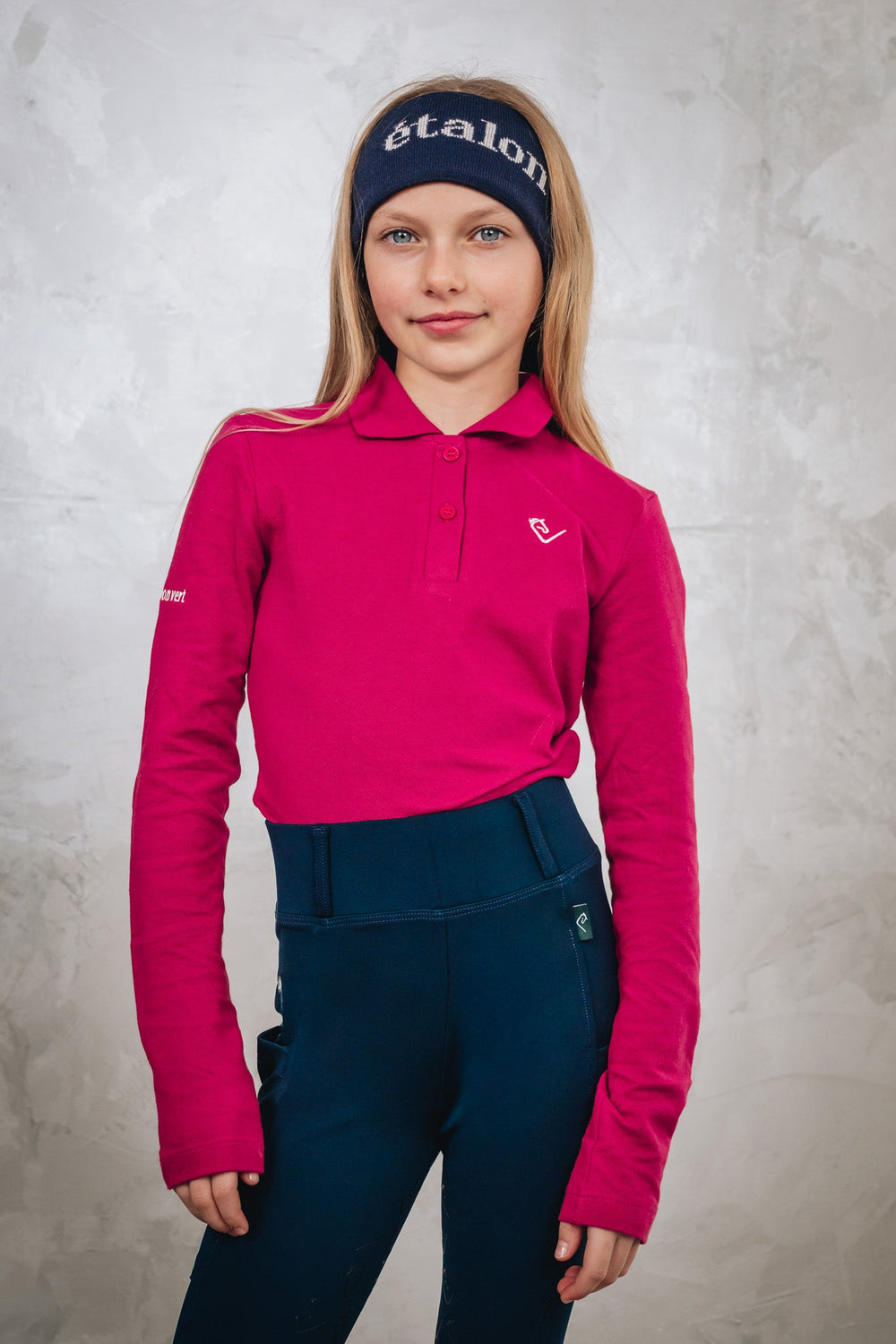 Sandro Hit 2.0 Young Riders Long Sleeve Polo Shirt - Very Berry