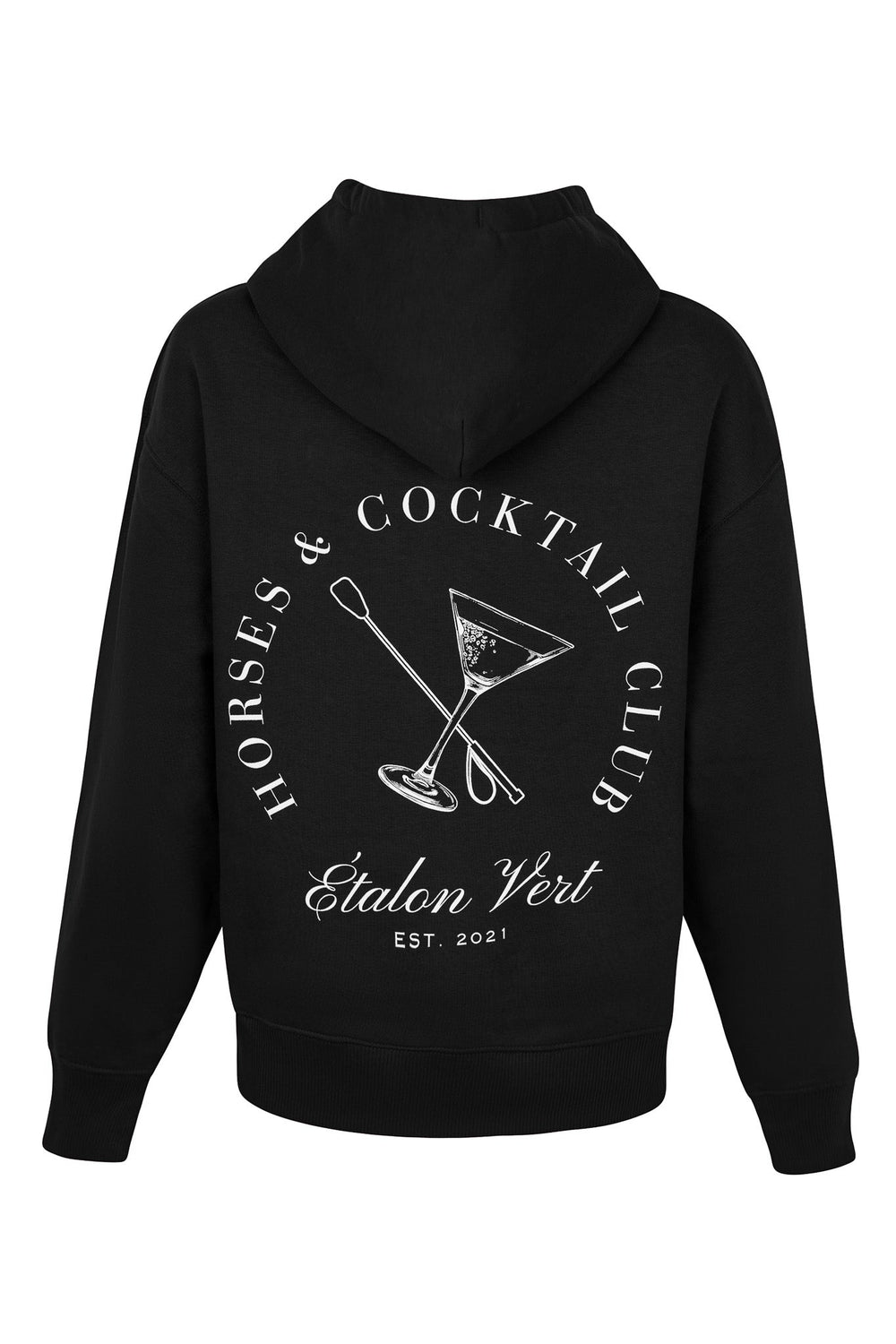 Pharos 2.0 Oversize Fit Hoodie - Horses & Cocktail - Black