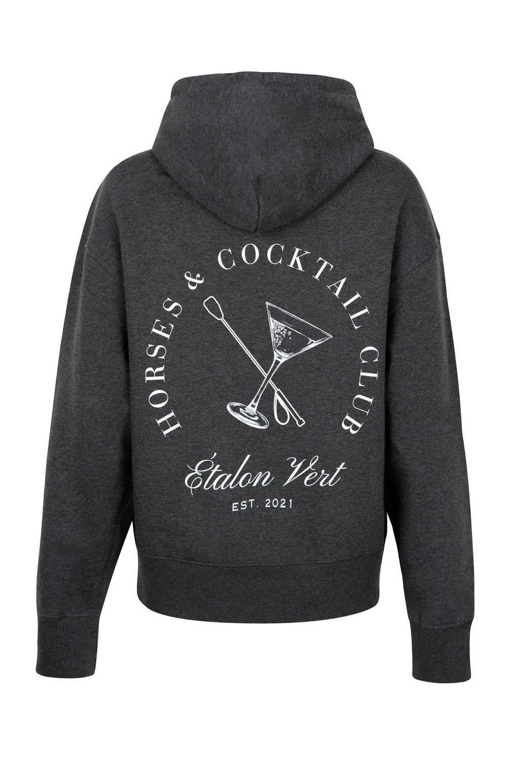 Indoctro 2.0 - Horses & Cocktail Club Hoodie - Dark Heather Grey