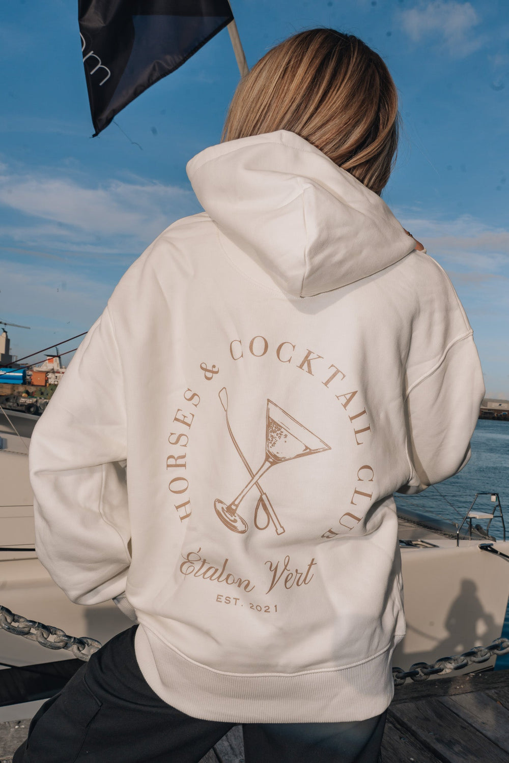Pharos 2.0 Oversized Hoodie - Horses & Cocktail Club Off-White *Limited Edition