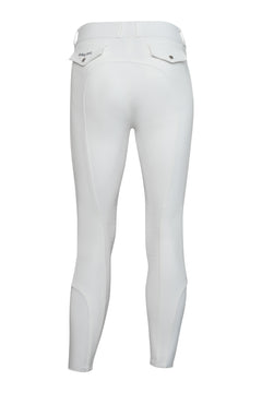 Eros Herren-Reithose Kniegrip - White