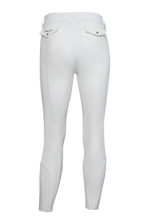 Eros Herren-Reithose Kniegrip - White