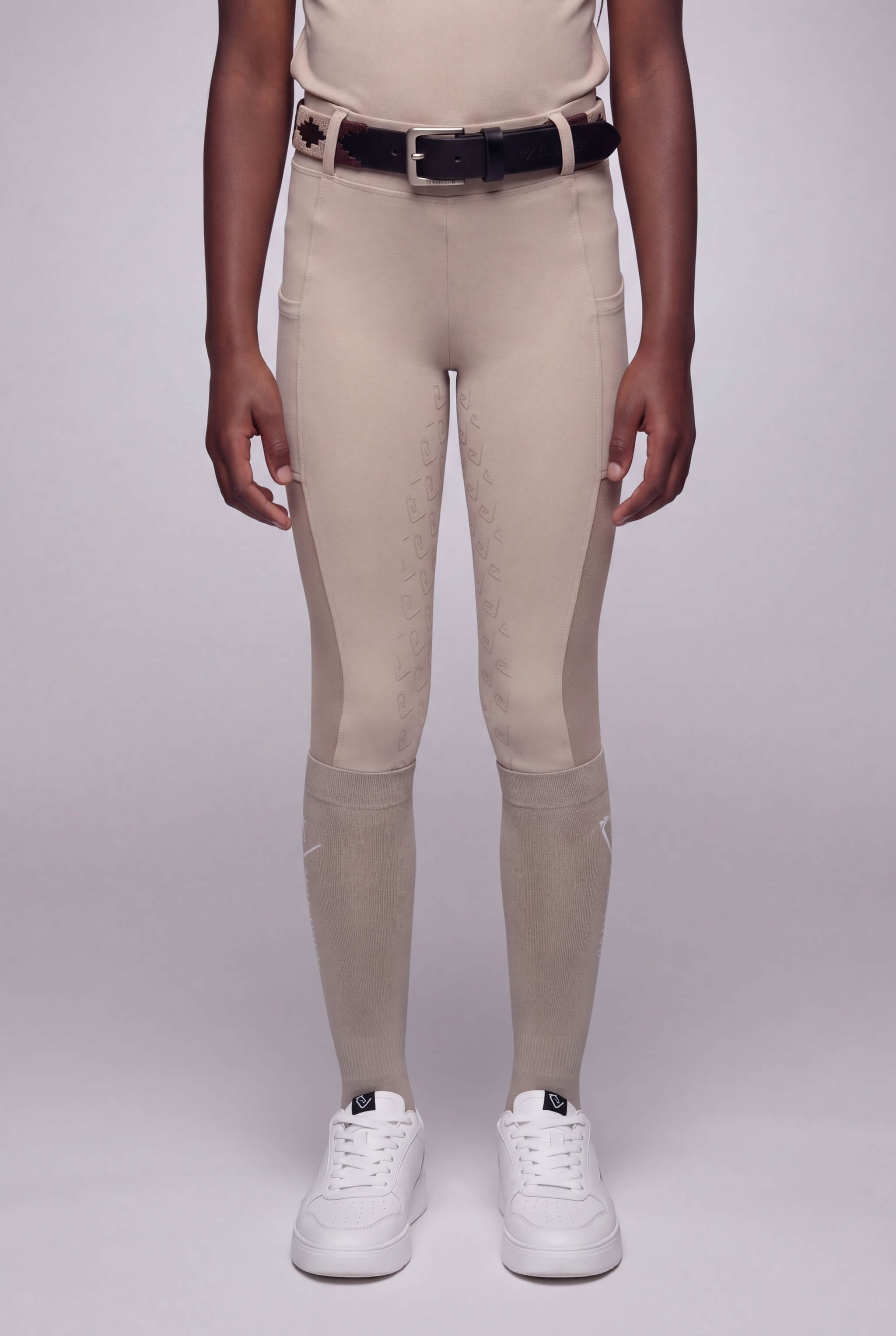 Chacco 2.0 - Leggings Fullgrip - Mesh Summer Edition - Beige - Young Riders