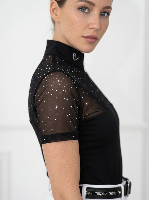 Funktionsshirt Star Gold Mesh - Black - Glitter Edition