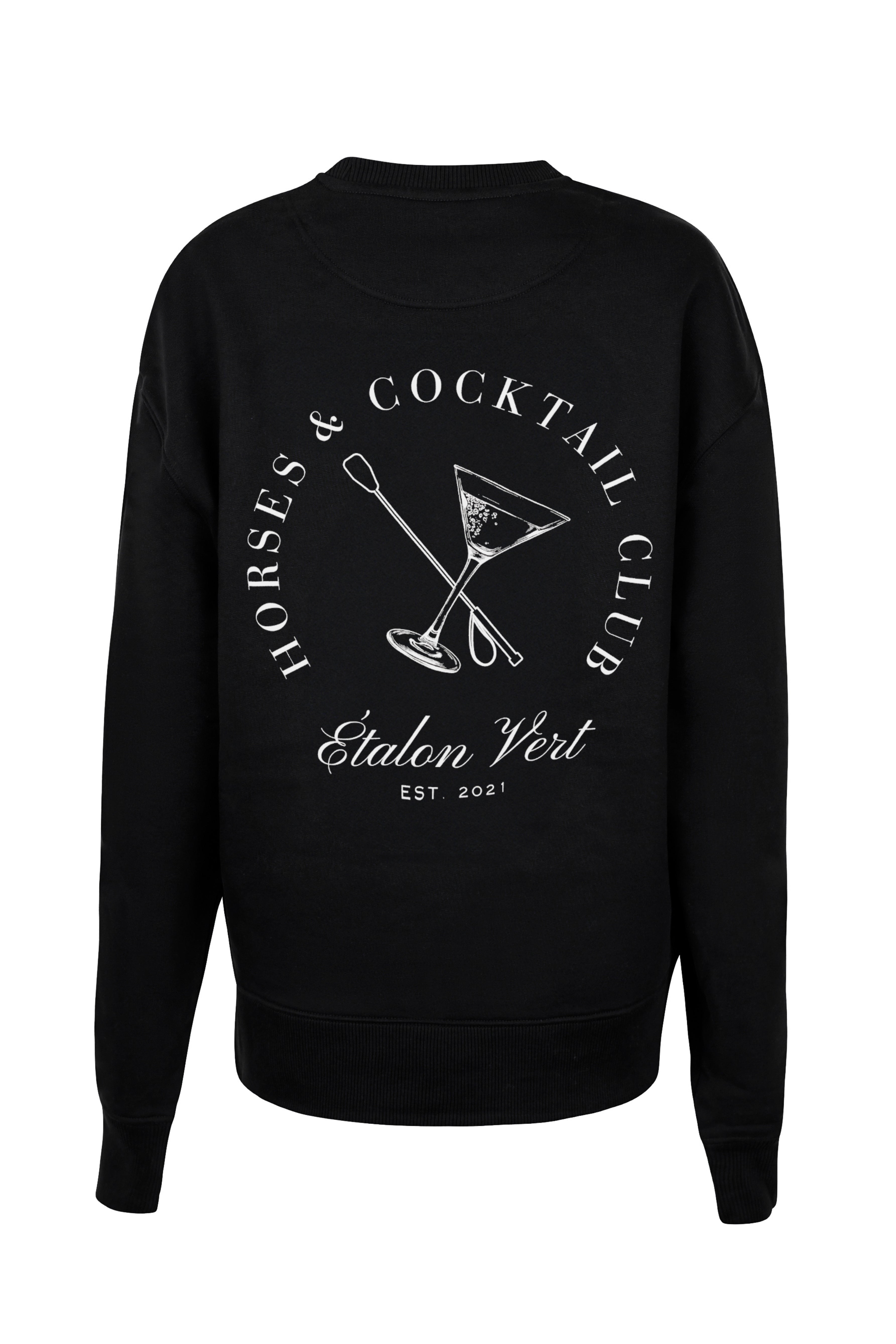 Fuego - Horses & Cocktail Club Oversize Sweater - Black