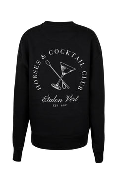 Fuego - Horses & Cocktail Club Oversize Sweater - Black