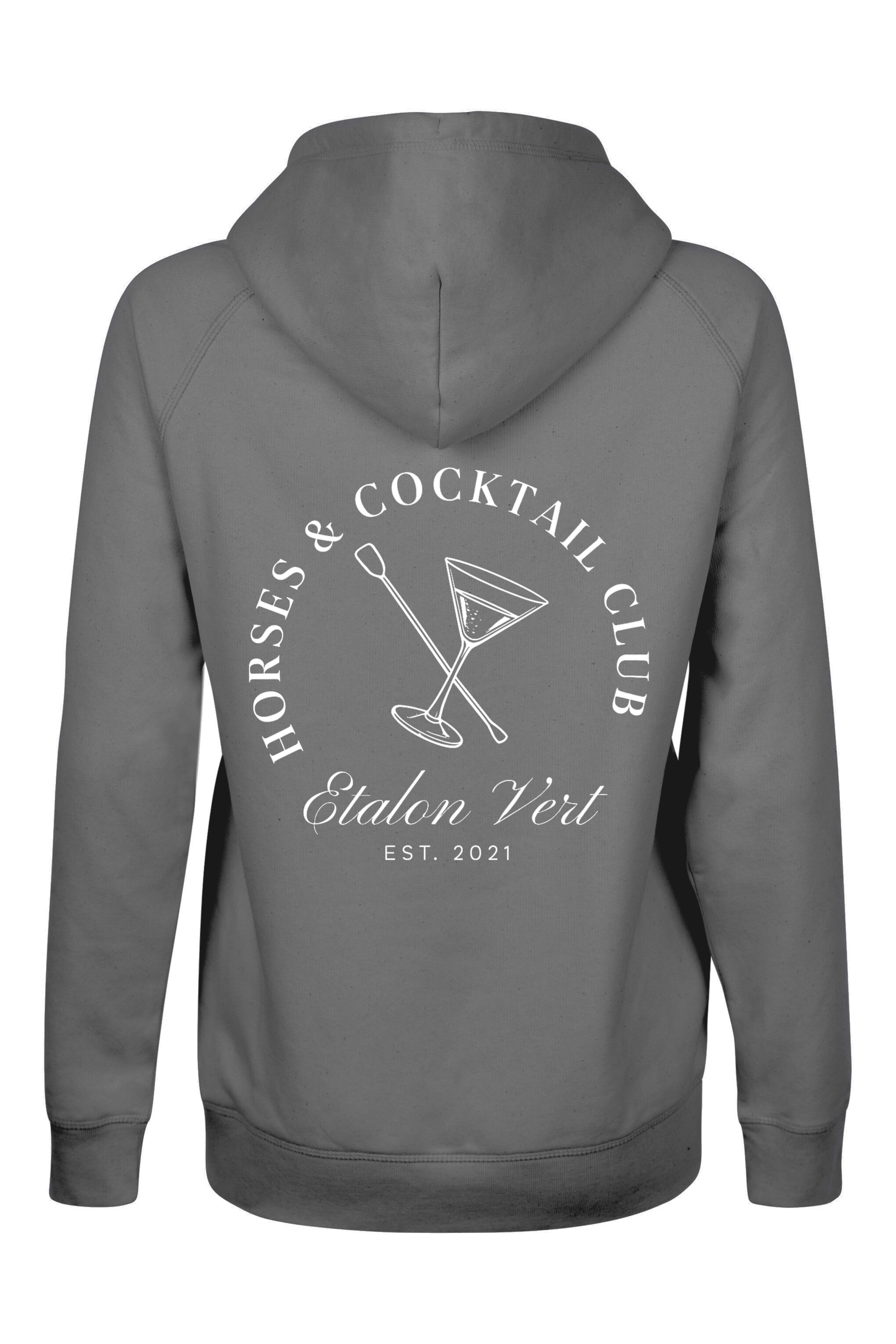 Quaterback Hoodie - Horses & Cocktail Edition - Antrazit