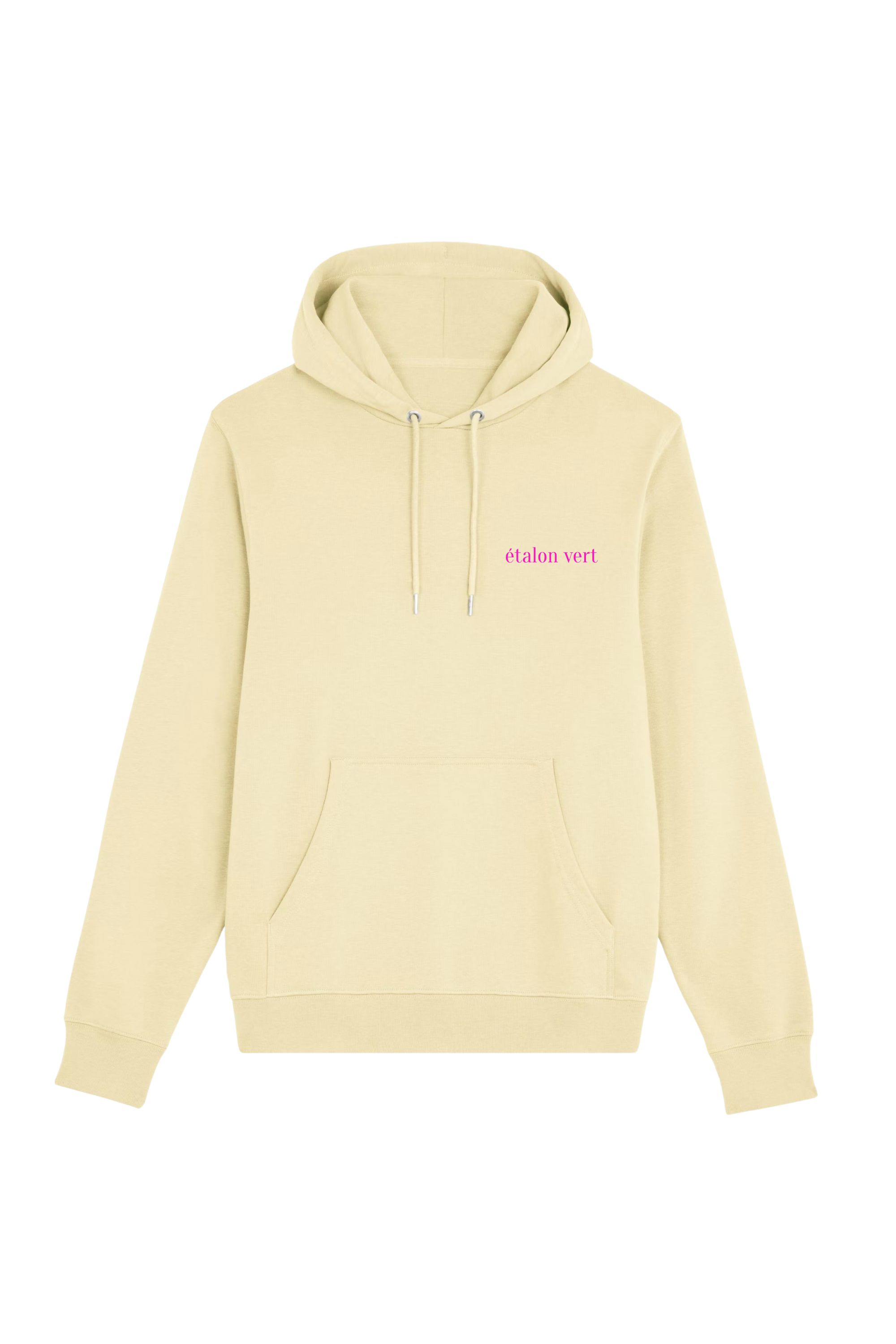Regular Fit Hoodie - Aufsitzen. Absitzen. Einen Sitzen. - Butter Yellow