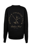 Fuego - Horses & Cocktail Club Oversize Sweater - Black *Limited Edition