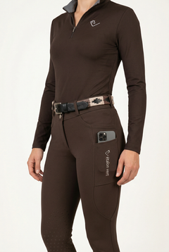 Belissimo 2.0 Reithose Kniegripp - Brown