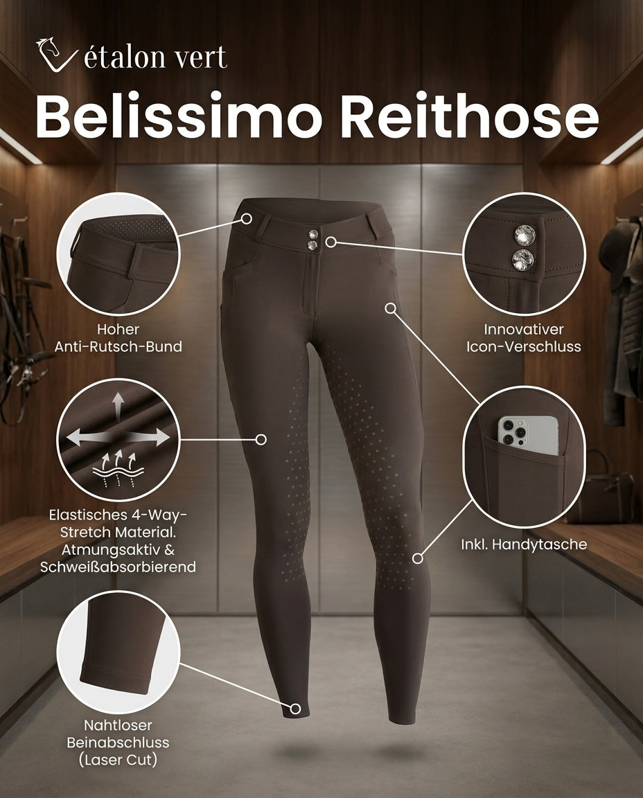 Belissimo 2.0 Reithose Vollgrip - Brown