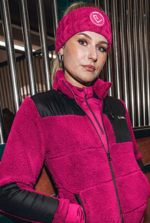 Stirnband Flecht Muster - Domingo - Very Berry