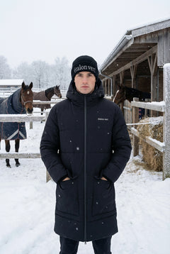 Hyperion Winter Mantel  - Black