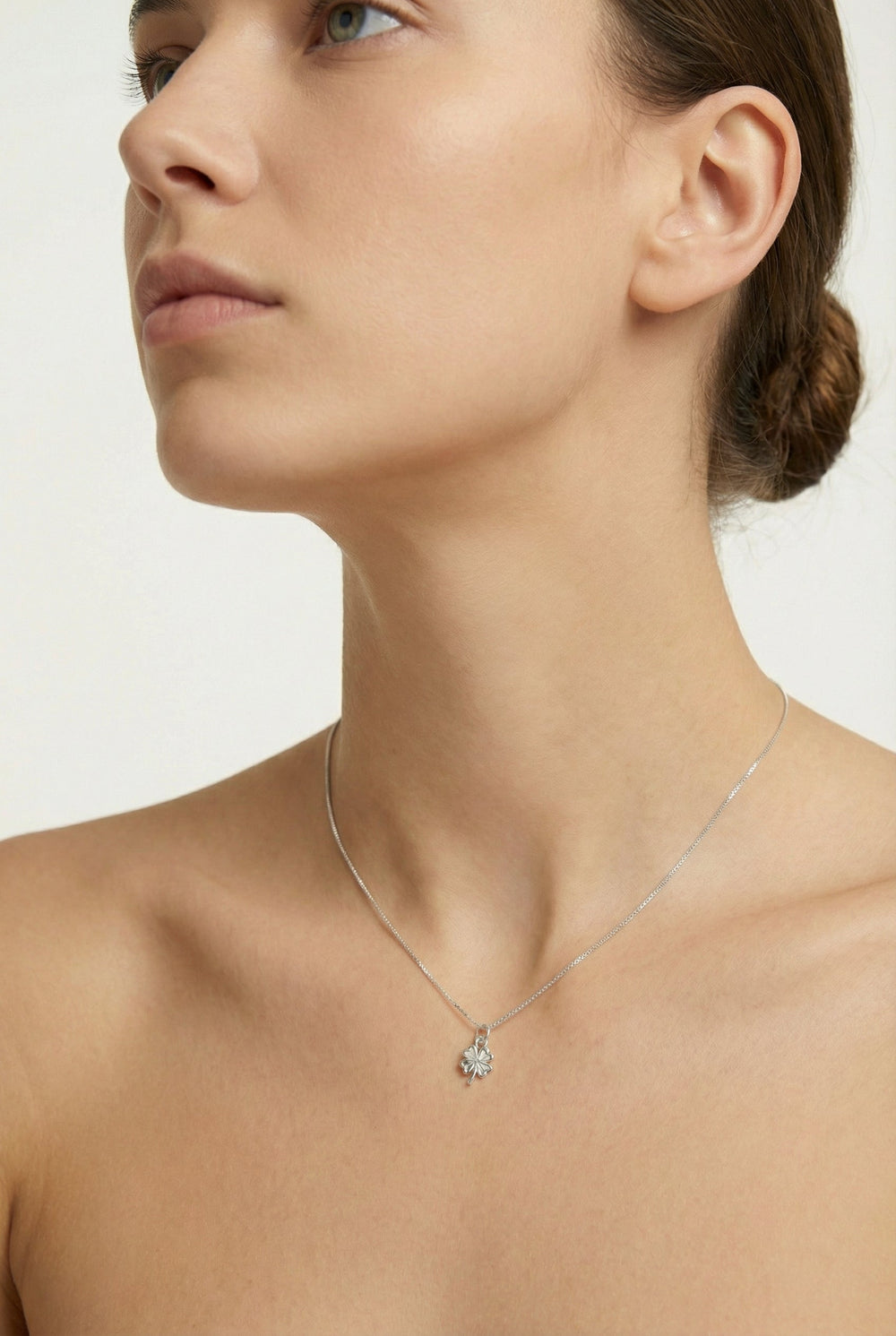 Charm - feuille de trèfle - argent