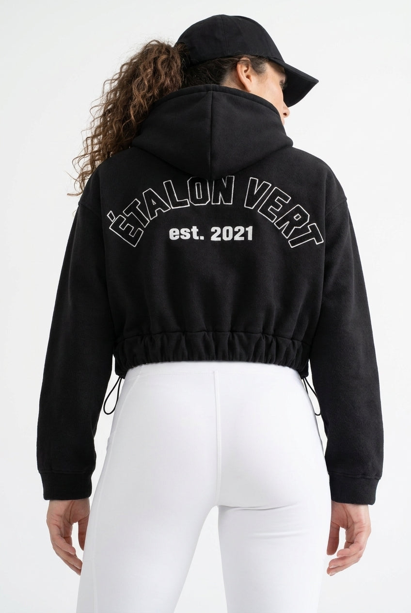 Sweatjacke - Black - Oversized/Cropped Fit