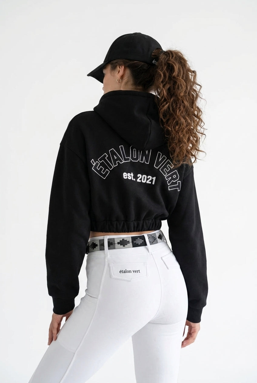Sweatjacke - Black - Oversized/Cropped Fit