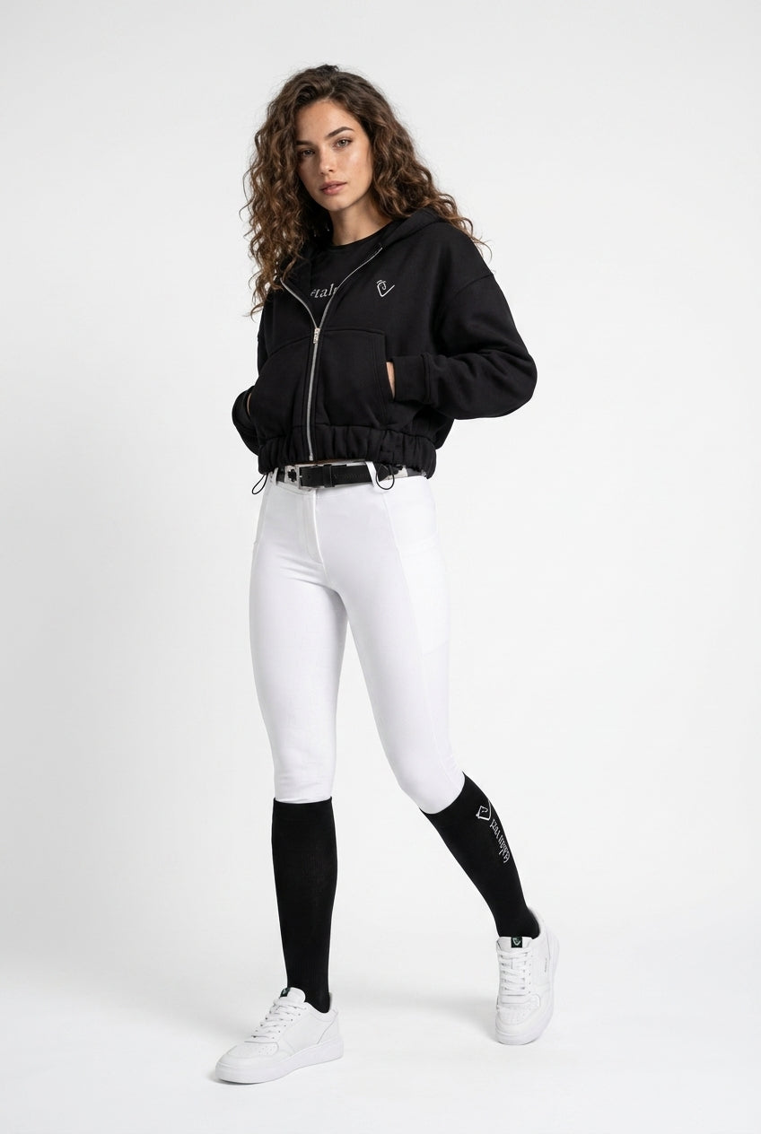 Sweatjacke - Black - Oversized/Cropped Fit