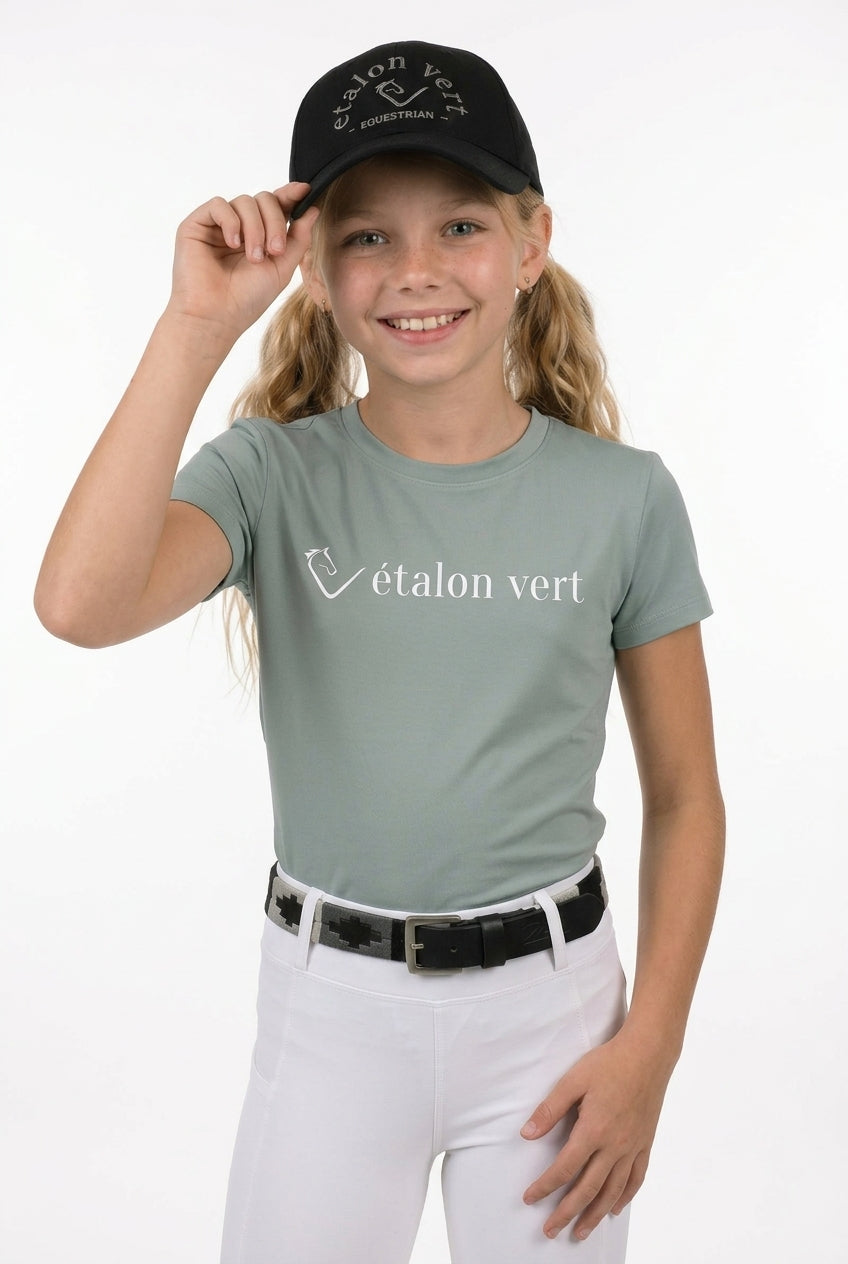 Koszulka z logo Quiwi Dream Young Riders - Pale Teal