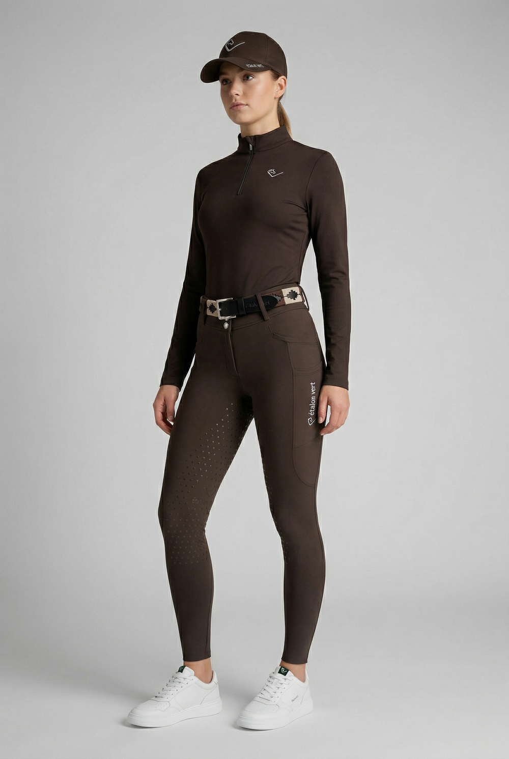 Belissimo 2.0 Reithose mit Leggings Komfort Vollgrip - Brown