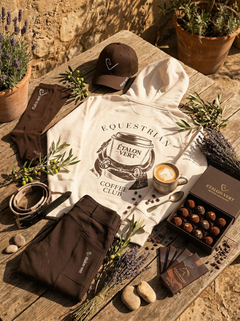 Quaterback Hoodie - Equestrian Coffee Club Edition - Beige