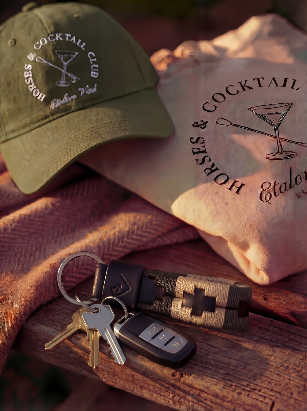 Polo Key Ring - Olive Beige