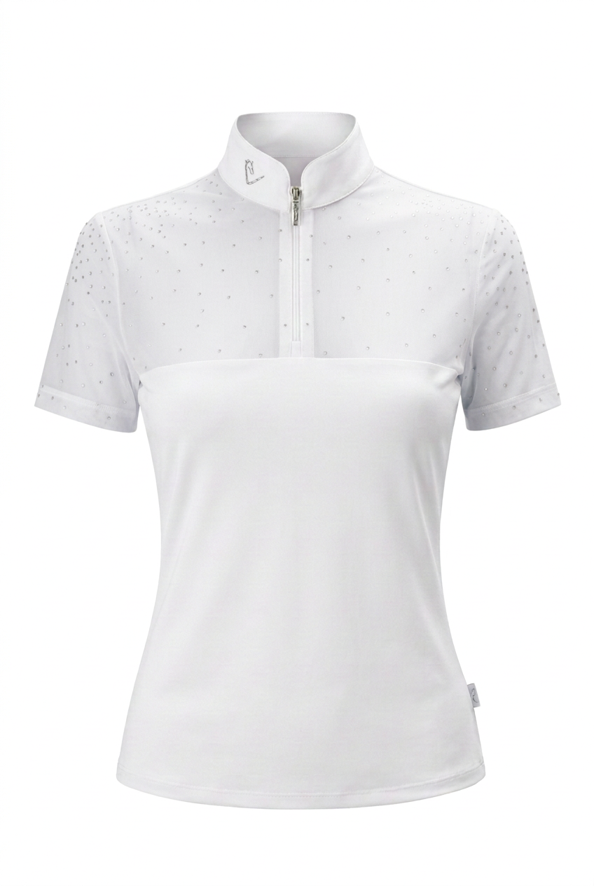 Funktionsshirt Star Gold Mesh - White - Glitter Edition - Young Riders