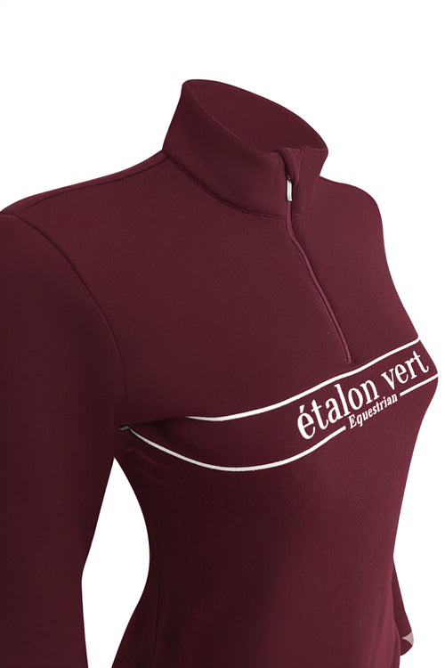 Zip Pullover - Etalon Equestrian - Burgundy