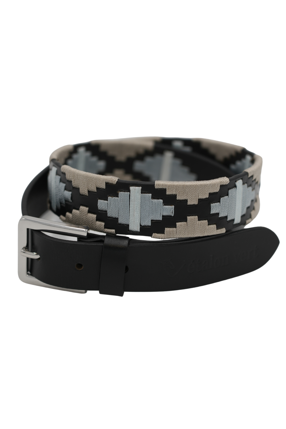 Vivaldi Belt - Black: Beige/Light Blue
