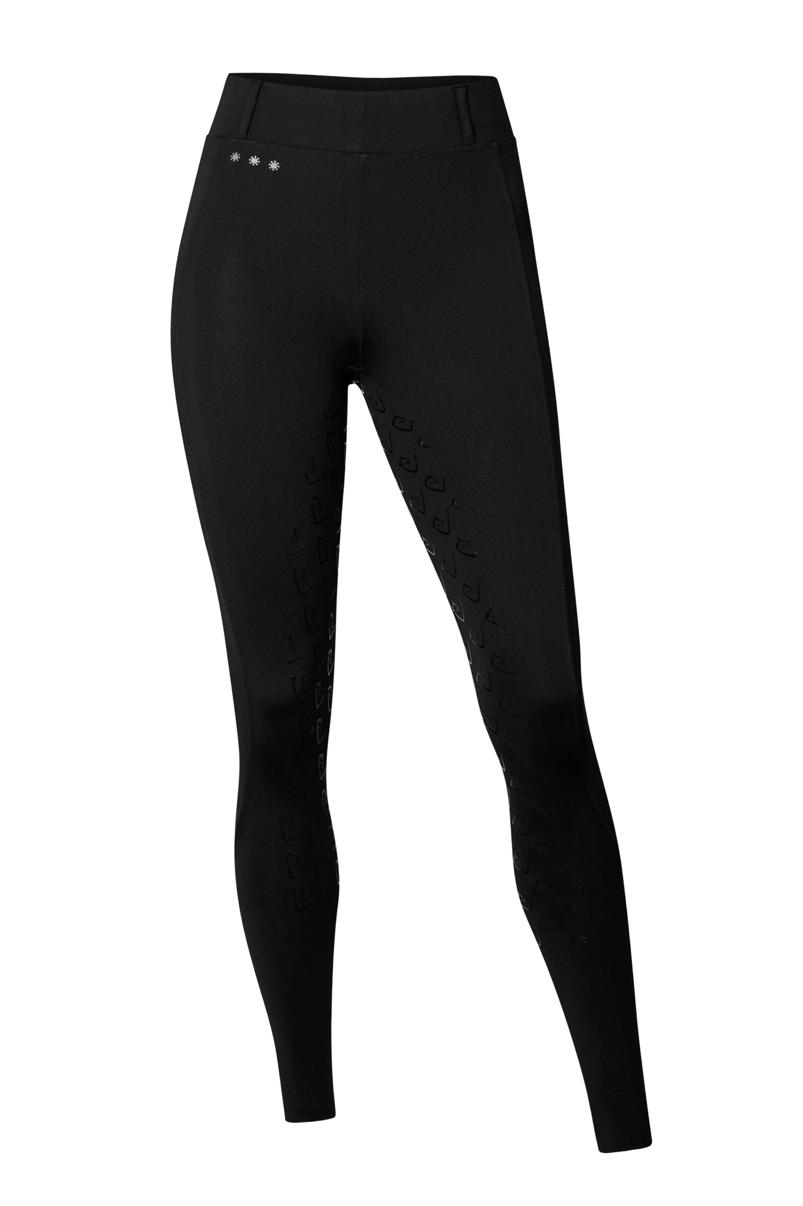 Negro Thermo-Reitleggings Vollgrip - Black