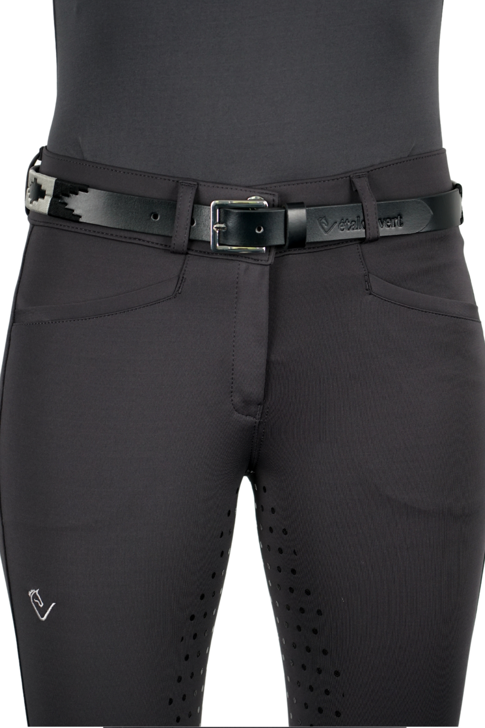 Vitalis Polo Belt 3 cm - Black: Black/Grey