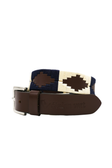 Ceinture Polo Vitalis 3 cm - Marron: Beige/Marine
