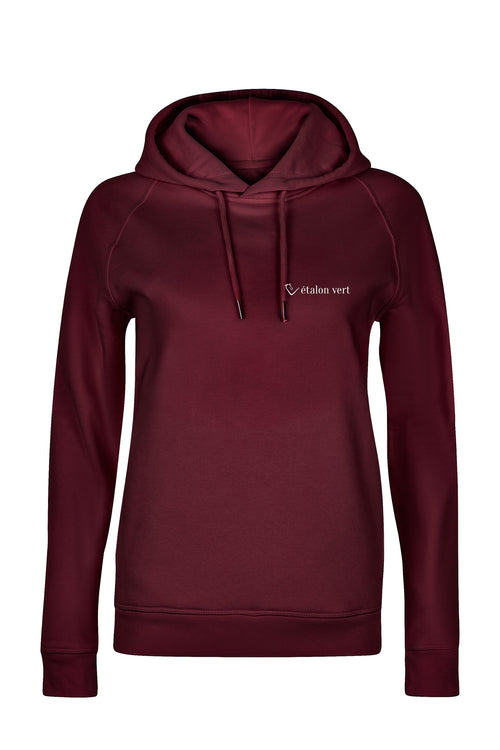 Quaterback 2.0 Normal Fit Hoodie - Horses & Cocktail - Burgundy