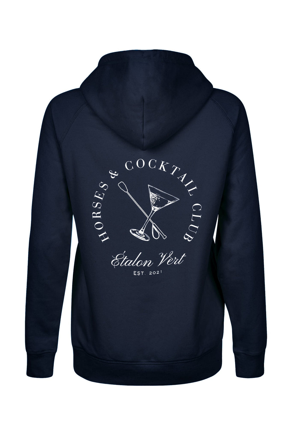 Quaterback 2.0 Normal Fit Hoodie - Horses & Cocktail - Navy