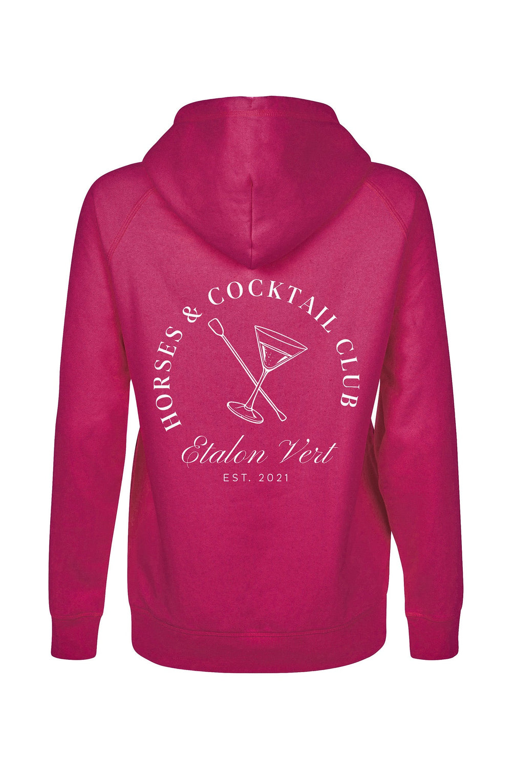 Quaterback 2.0 Normal Fit Hoodie - Horses & Cocktail - Very Berry