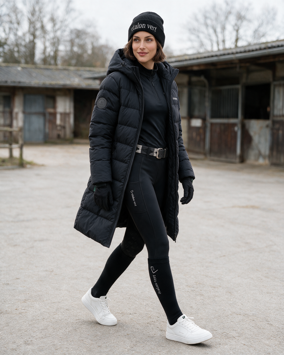 Cardento Long Puffer Jacket - Black