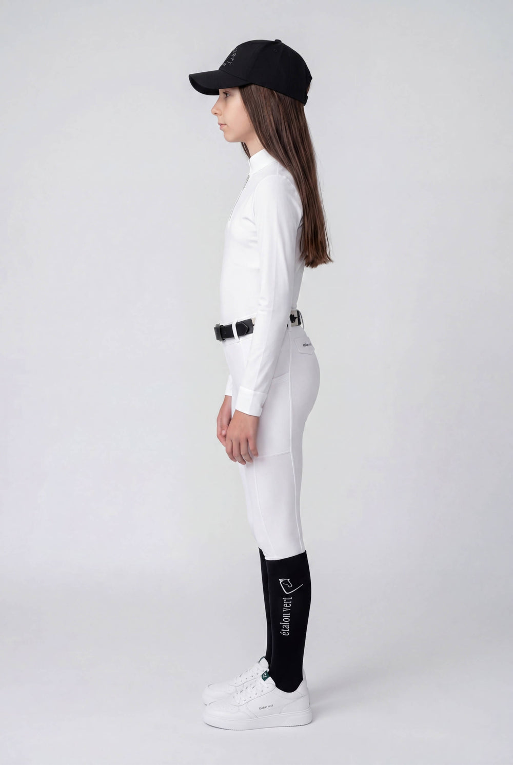 Full-Grip Competition Riding Leggings - White - Young Riders