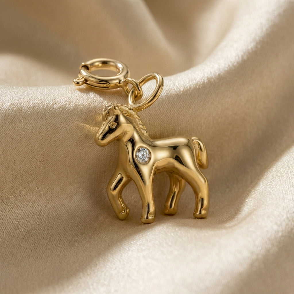 Armband - Charm - Fohlen - Gold
