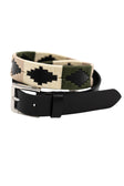 Ceinture polo Vitalis 3 cm - olive/beige