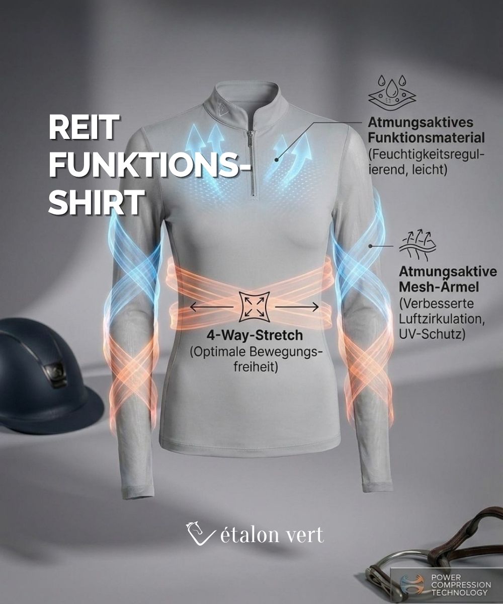 Contendro 2.0 Funktionsshirt Langarm - Mesh - Light Grey - Young Riders