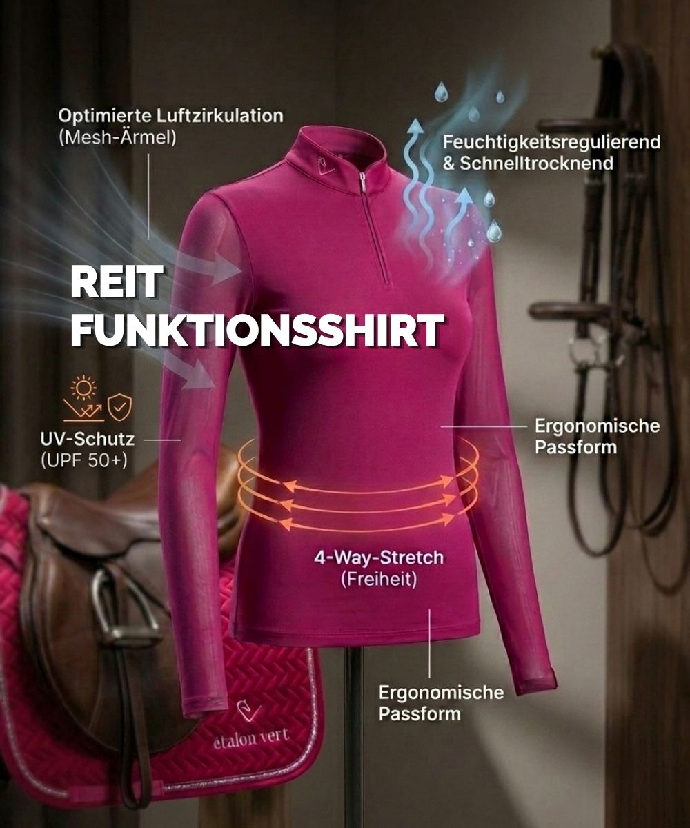 Contendro 2.0 Funktionsshirt  Langarm - Mesh - Very Berry - Young Riders