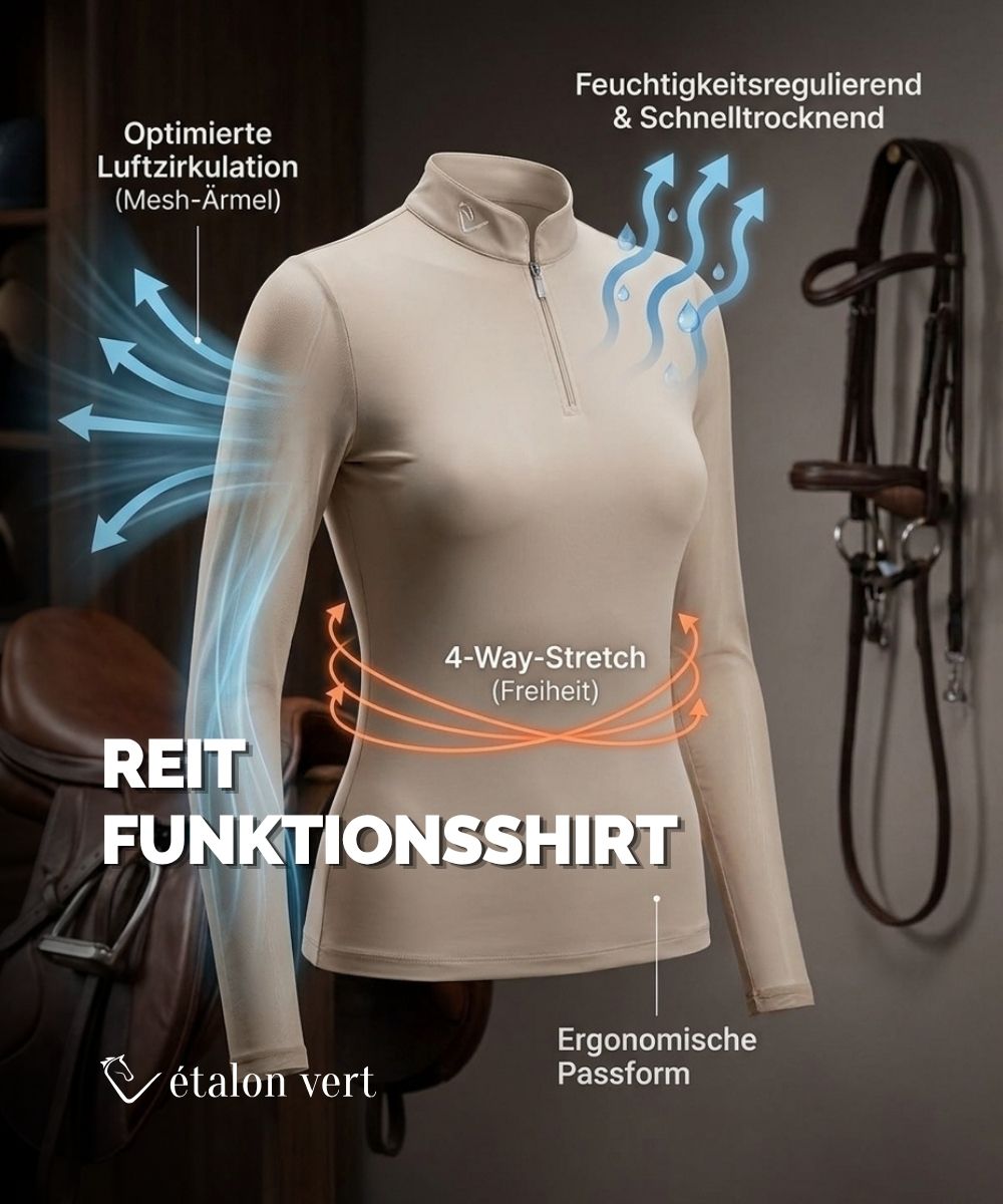 Contendro 2.0 functioneel shirt lange mouw - mesh - beige - Young Riders