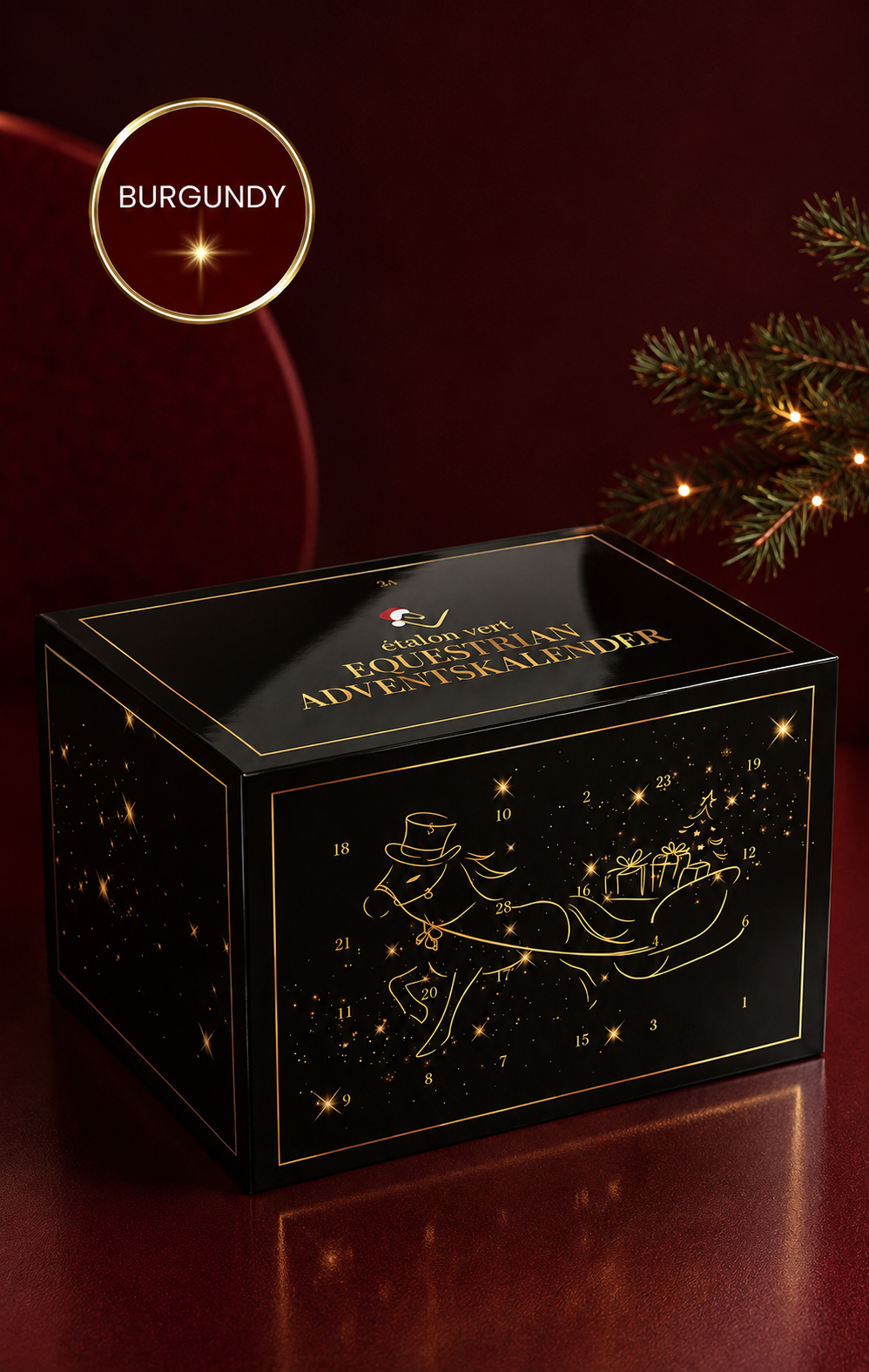 Étalon Vert Adventskalender 2026 – burgundy
