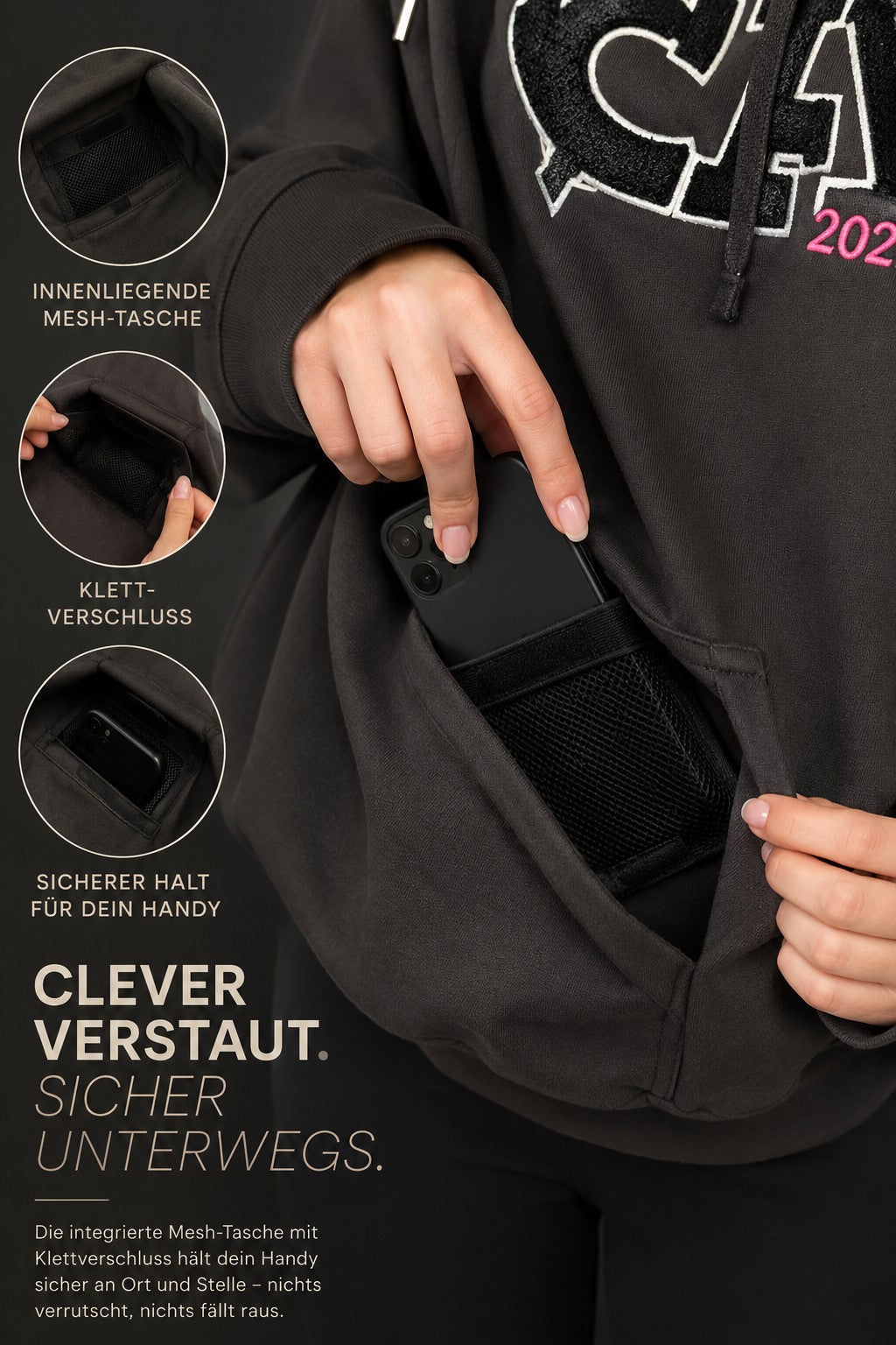 Oversize Fit Hoodie - Aachen 2026 - Black