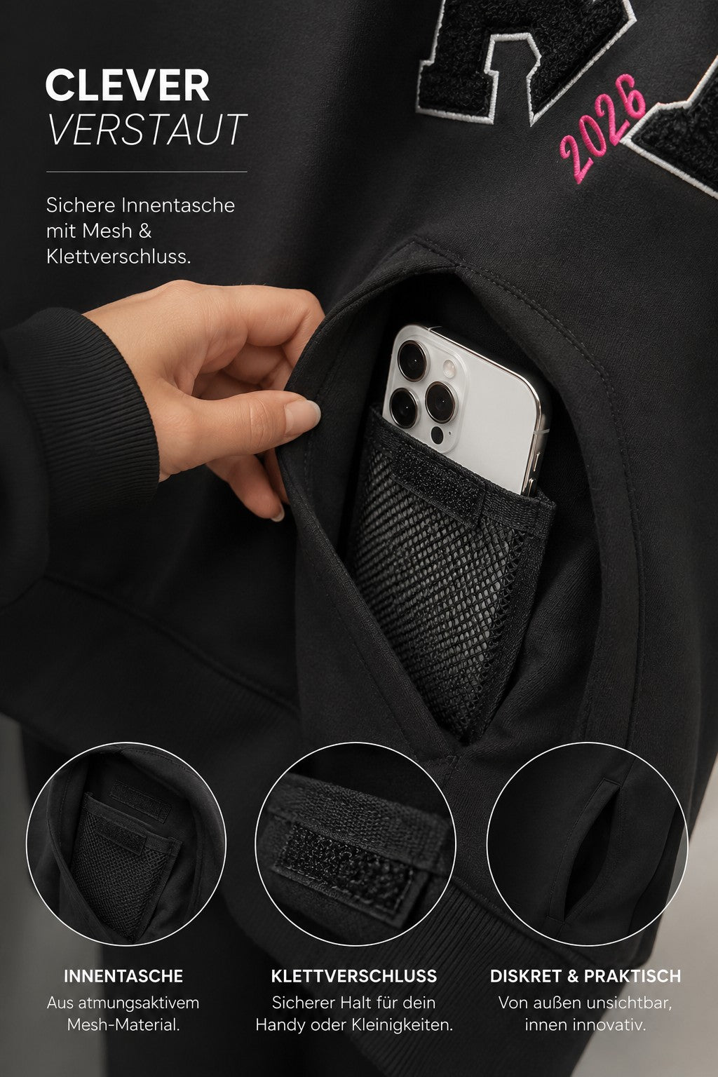 Oversize Fit Hoodie - Aachen 2026 - Black